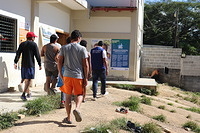People in shelters